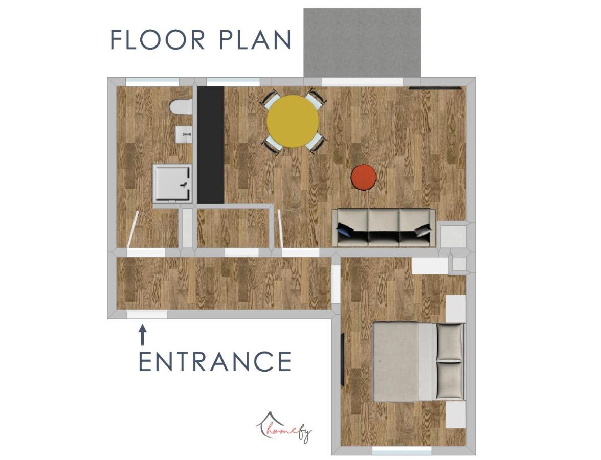 Homefy Come-Together Apartment - Balkon - Aufzug - Free Parking - Smart Tvs Essen Bagian luar foto